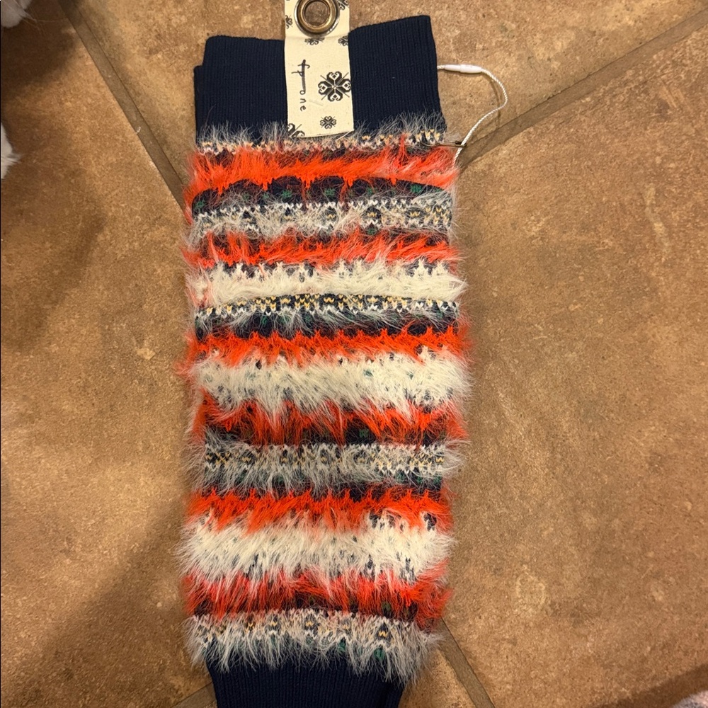 Free People x FP One Alivia Fairisle Fuzzy Armwarmer fingerless glove - Picture 2 of 2